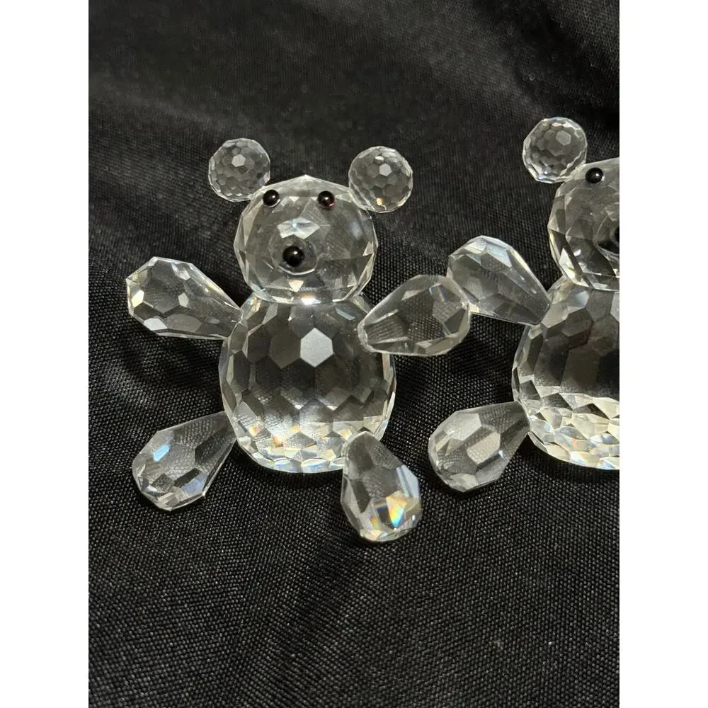 Asfour Egyptian Crystal Bear Figurines - RARE - 1.75